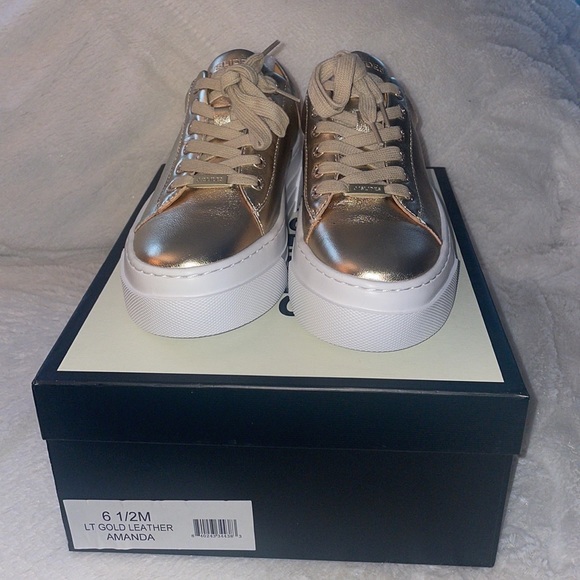 NWT J/SLIDES AMANDA Gold Leather - Picture 8 of 15